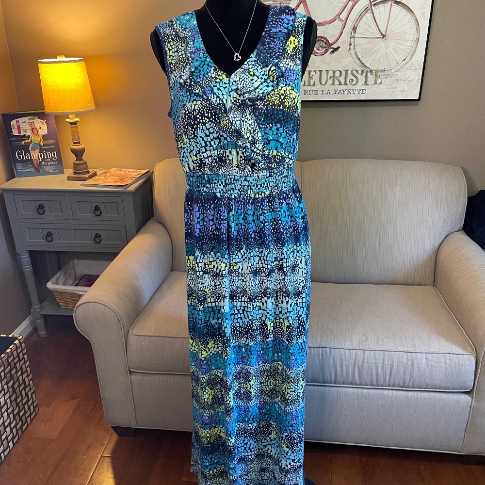 Faded Glory Maxi Dress, sz 1X (16W)